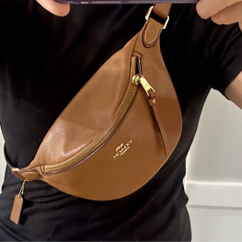 Coach Leather Pebble Belt Crossbody Bag